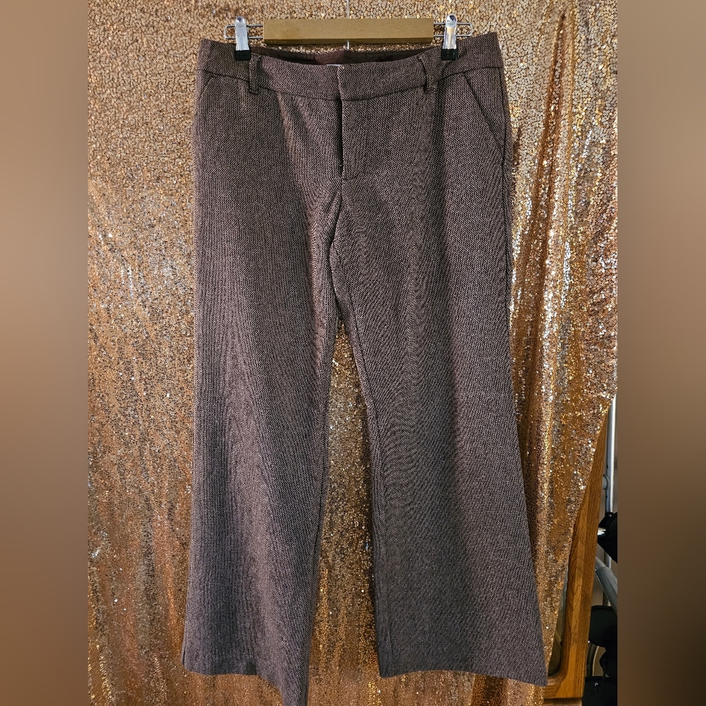 Old Navy Fully Lined Pants, Size 10 Mid Rise, Dark Brown with pockets